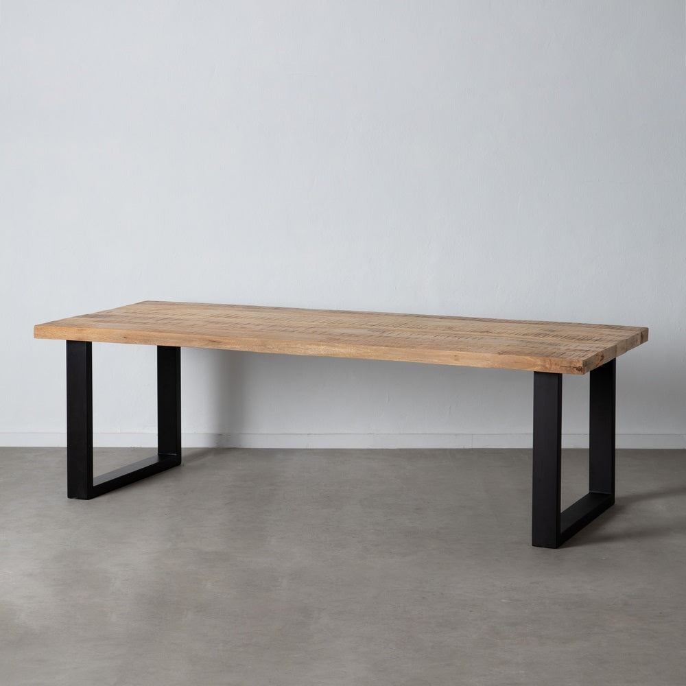 MESA COMEDOR NATURAL-NEGRO 240 X 100 X 76 CM