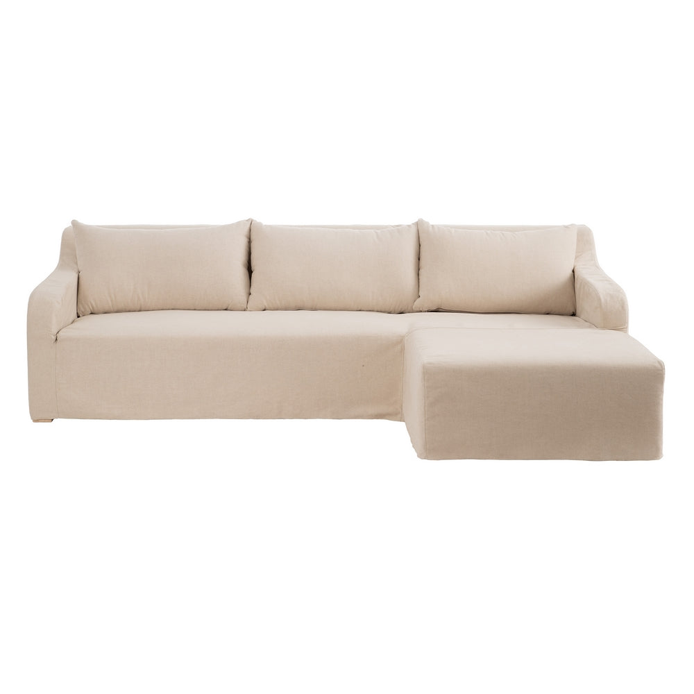 SOF� CHAISE LONGUE BEIGE TEJIDO SAL�N 249 X 160 X 73 CM