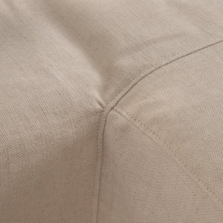 SOFÁ CHAISE LONGUE BEIGE TEJIDO SALÓN 249 X 160 X 73 CM