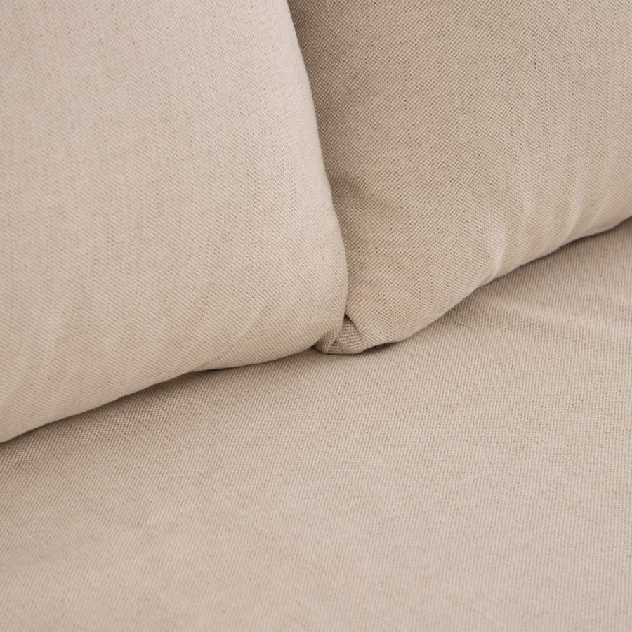 SOFÁ CHAISE LONGUE BEIGE TEJIDO SALÓN 249 X 160 X 73 CM