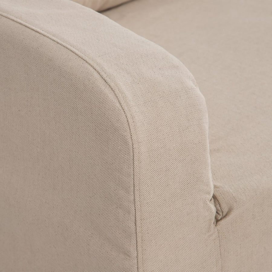 SOFÁ CHAISE LONGUE BEIGE TEJIDO SALÓN 249 X 160 X 73 CM