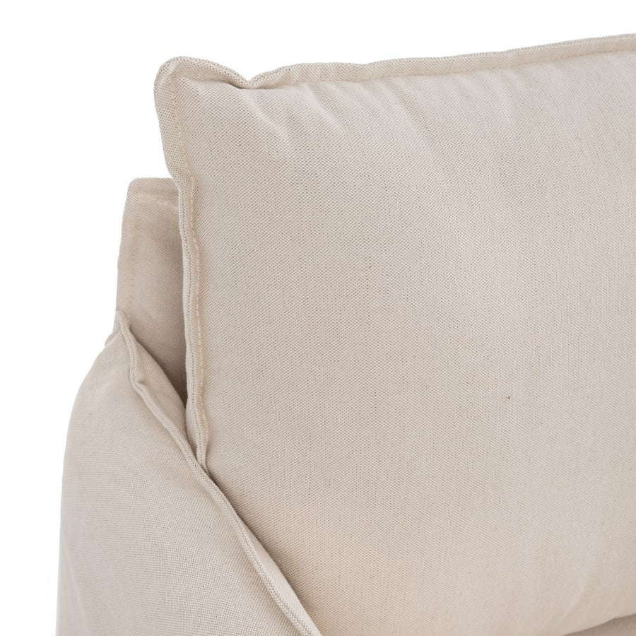 BEIGE FABRIC NEST SOFA BED LIVING ROOM 215 X 100 X 97 CM