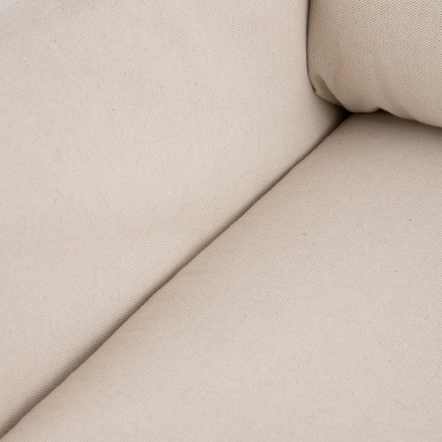 BEIGE FABRIC NEST SOFA BED LIVING ROOM 215 X 100 X 97 CM