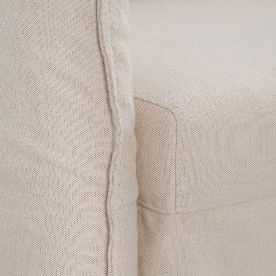 BEIGE FABRIC NEST SOFA BED LIVING ROOM 215 X 100 X 97 CM