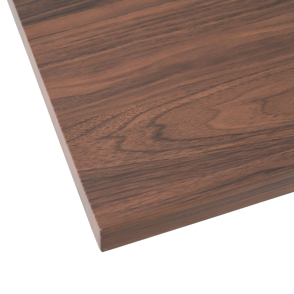 MESA COMEDOR MARRÓN-NEGRO DM-METAL 160 X 90 X 76 CM