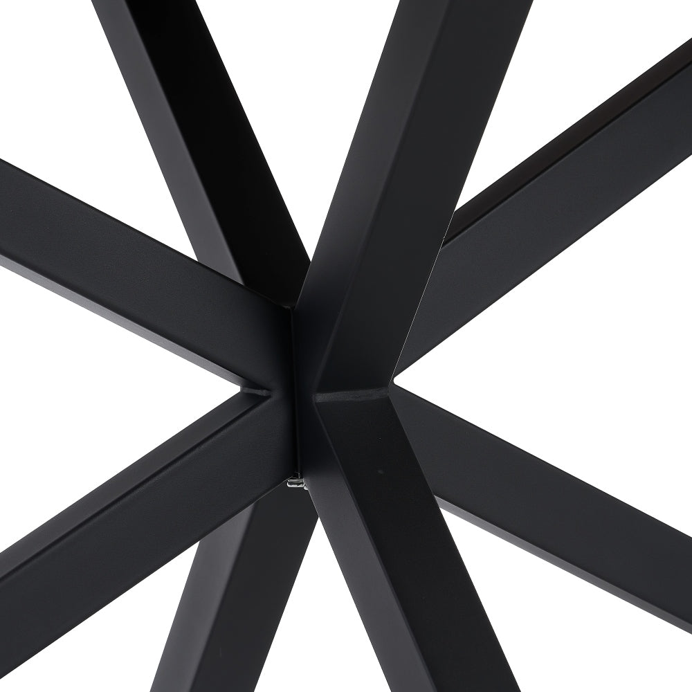 MESA COMEDOR MARRÓN-NEGRO DM-METAL 160 X 90 X 76 CM