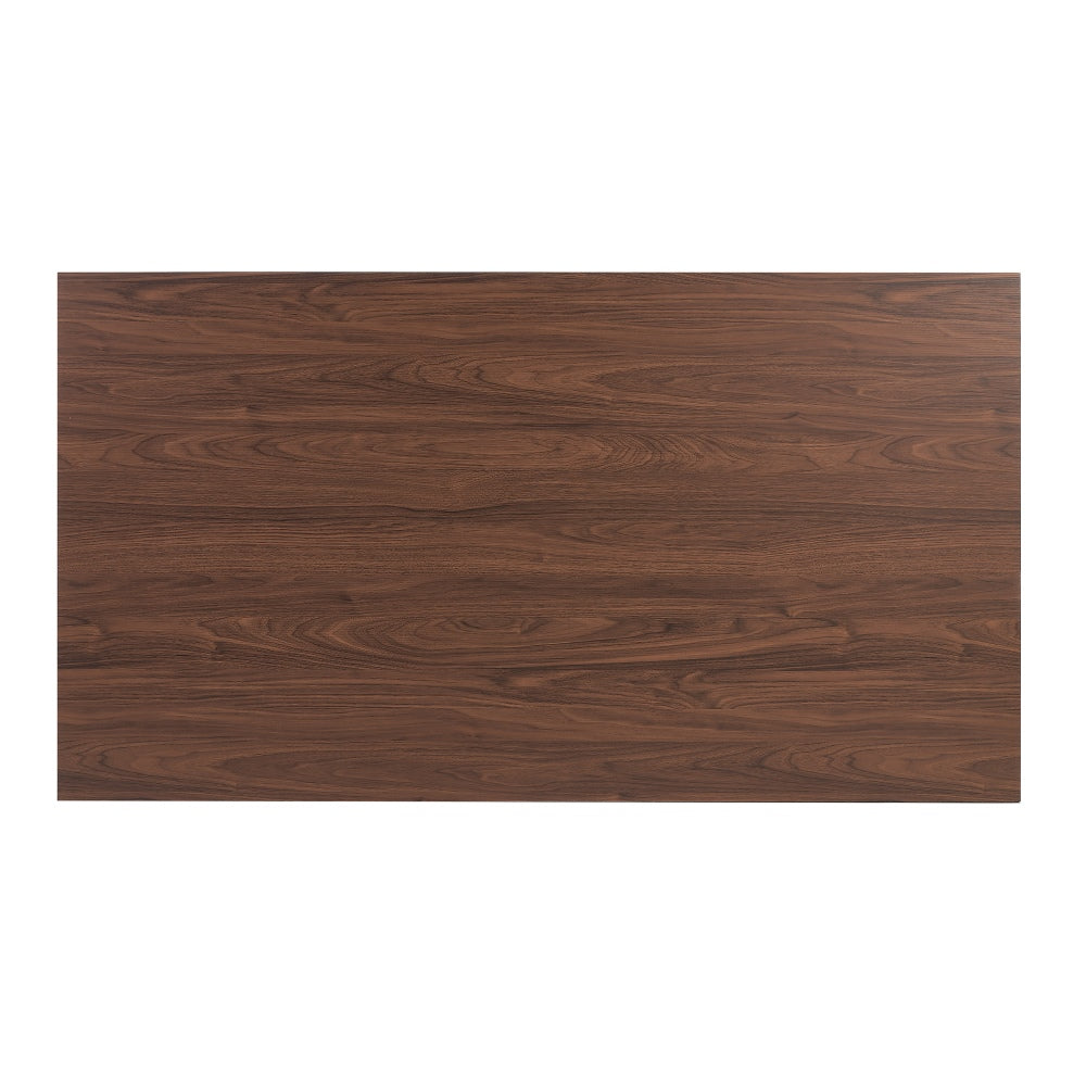 MESA COMEDOR MARRÓN-NEGRO DM-METAL 160 X 90 X 76 CM