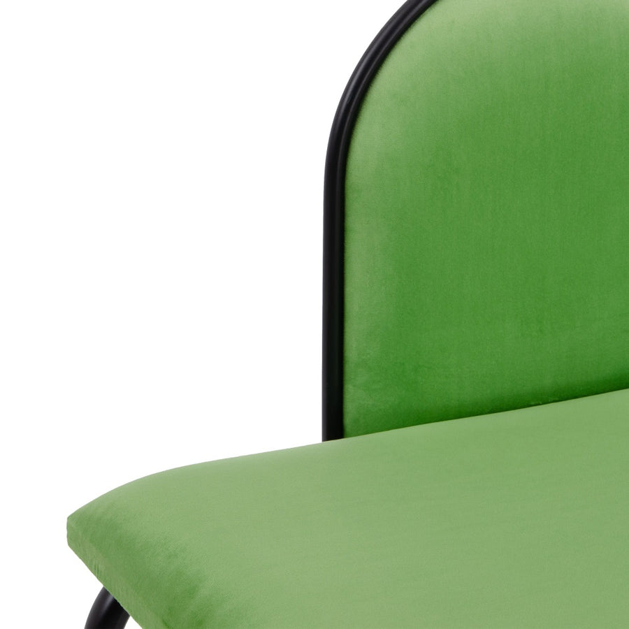 BANQUETA TERCIOPELO VERDE TEJIDO-METAL 110 X 40 X 68 CM