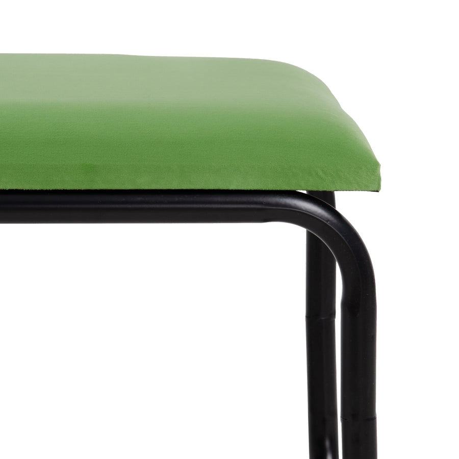 BANQUETA TERCIOPELO VERDE TEJIDO-METAL 110 X 40 X 68 CM