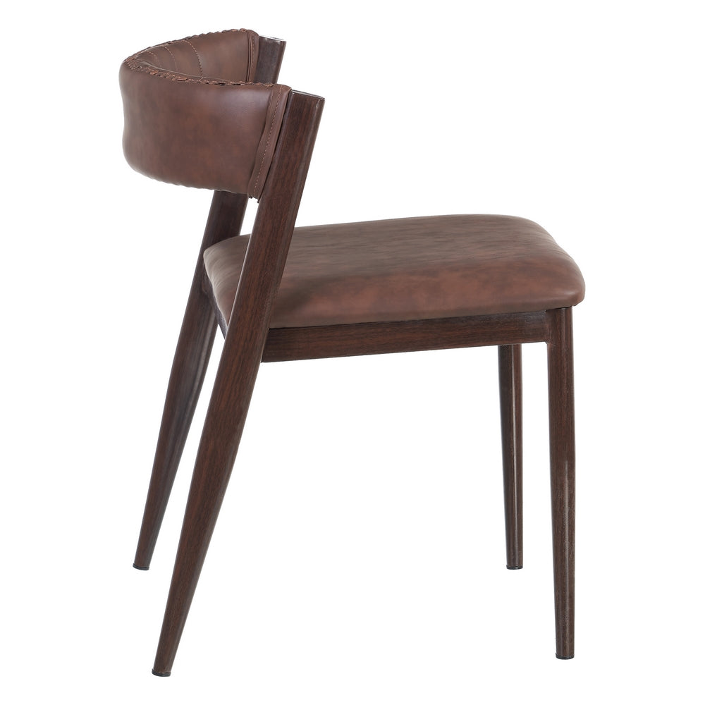 BROWN CHAIR PU/METAL LIVING ROOM 51 X 55 X 72 CM