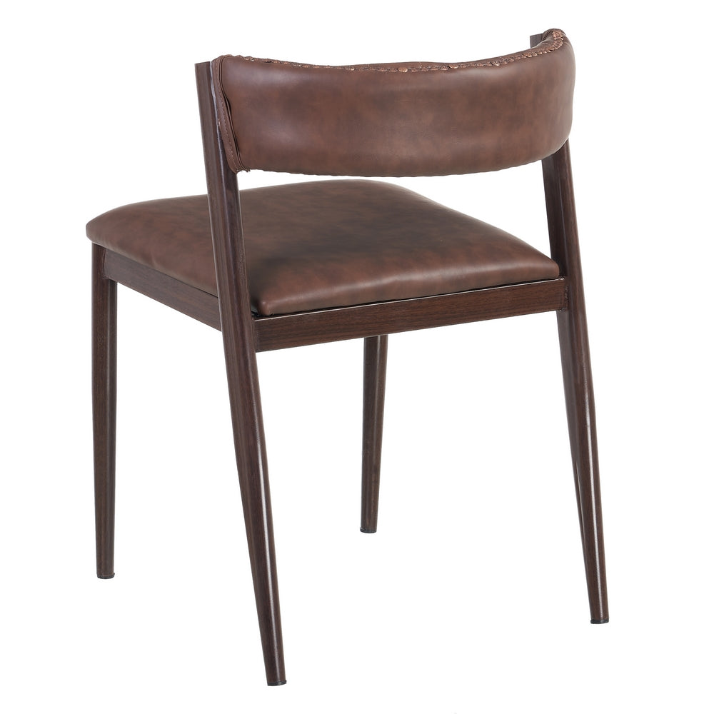 BROWN CHAIR PU/METAL LIVING ROOM 51 X 55 X 72 CM