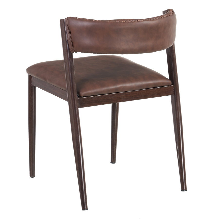 SILLA MARRÓN PU/METAL SALÓN 51 X 55 X 72 CM