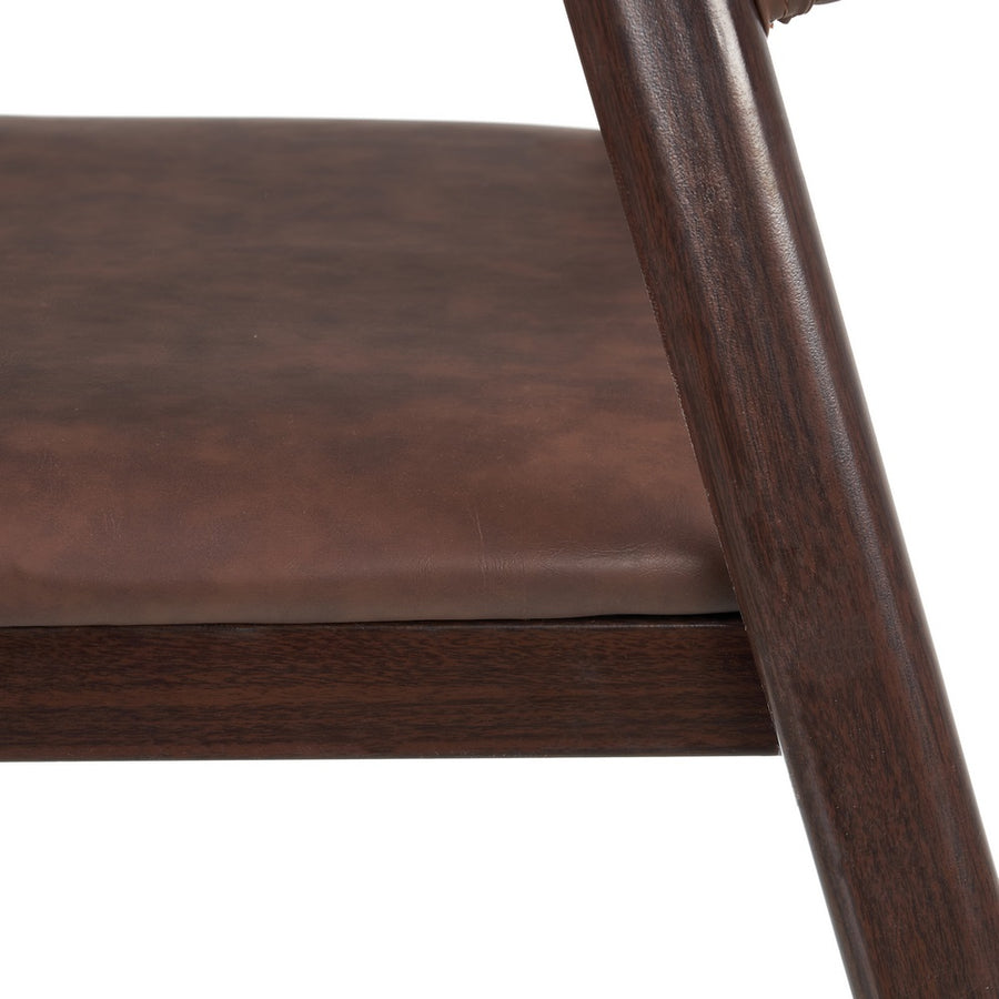 SILLA MARRÓN PU/METAL SALÓN 51 X 55 X 72 CM