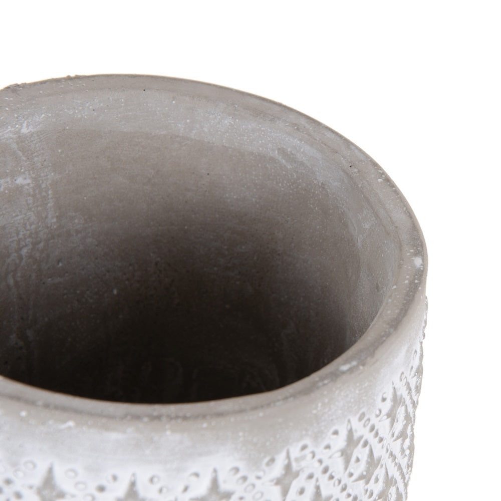 CEMENT DECORATIVE POT 10 X 10 X 10 CM