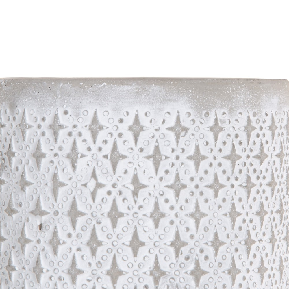 CEMENT DECORATIVE POT 10 X 10 X 10 CM
