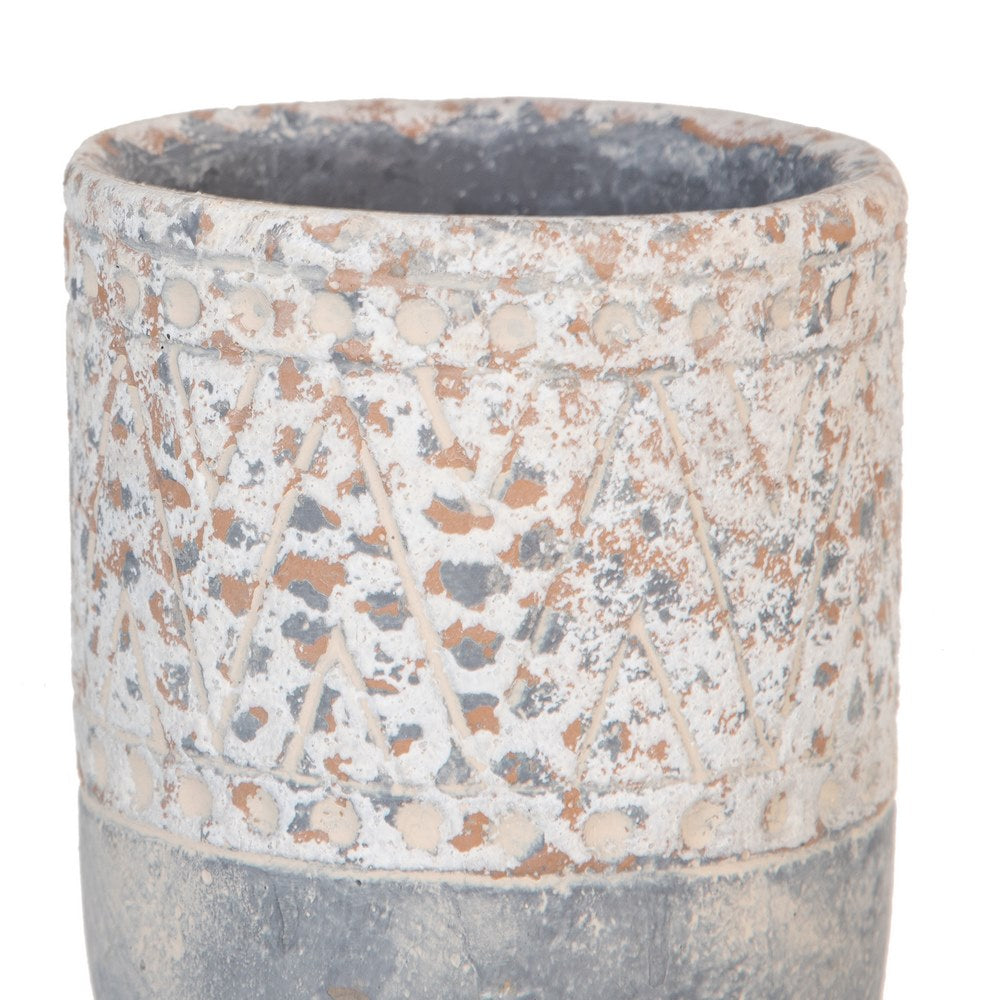 CEMENT DECORATIVE PLANTER 11.30 X 11.30 X 17 CM