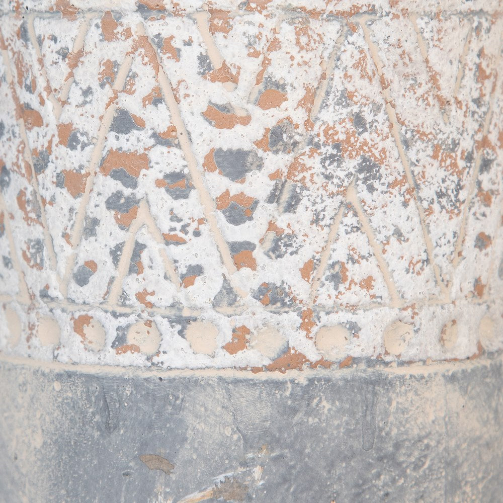 CEMENT DECORATIVE PLANTER 11.30 X 11.30 X 17 CM
