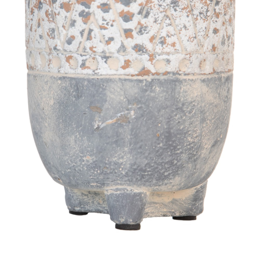 CEMENT DECORATIVE PLANTER 11.30 X 11.30 X 17 CM