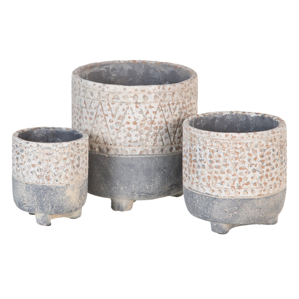 CEMENT DECORATIVE PLANTER 10.50 X 10.50 X 12 CM