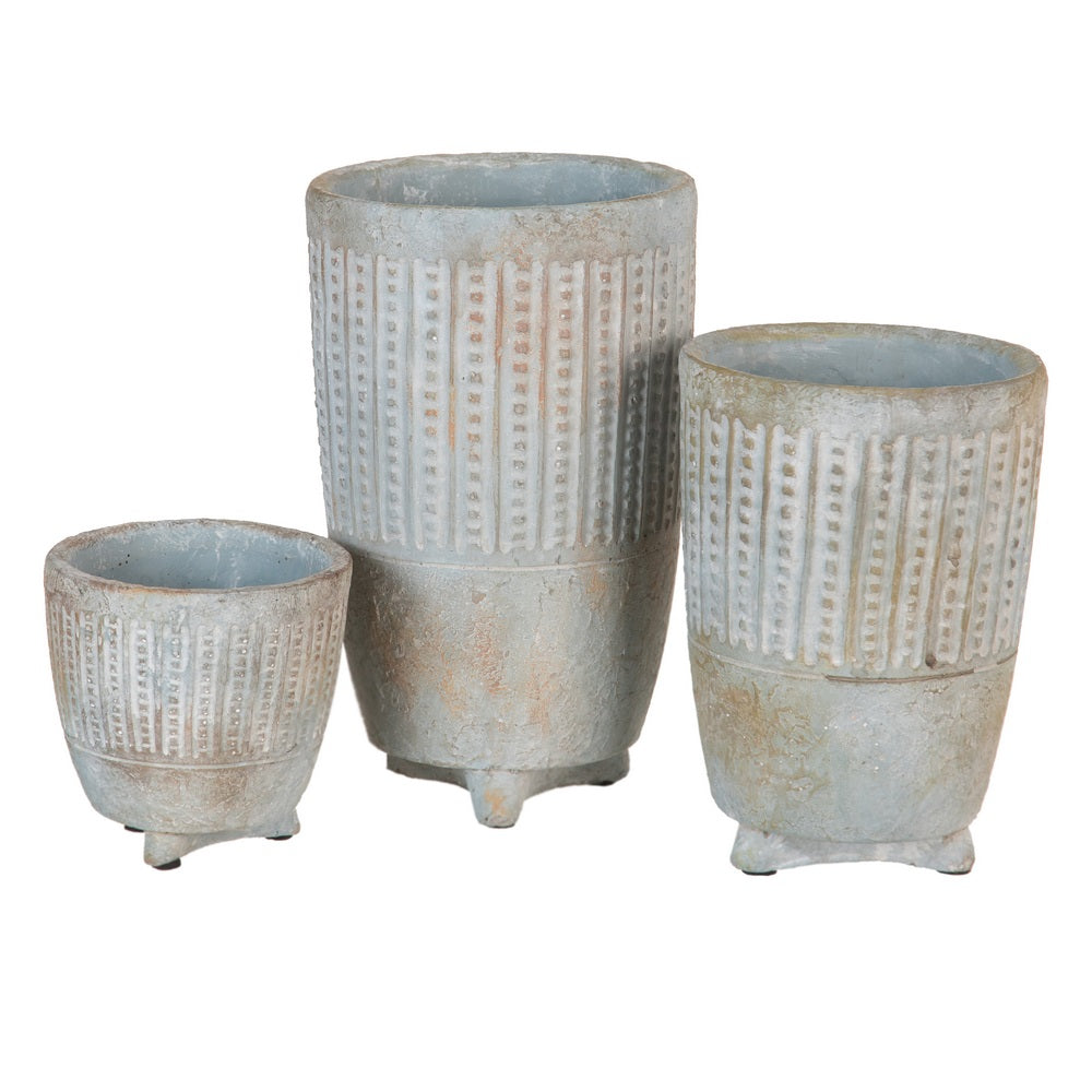 CEMENT DECORATIVE PLANTER 12.50 X 12.50 X 16 CM