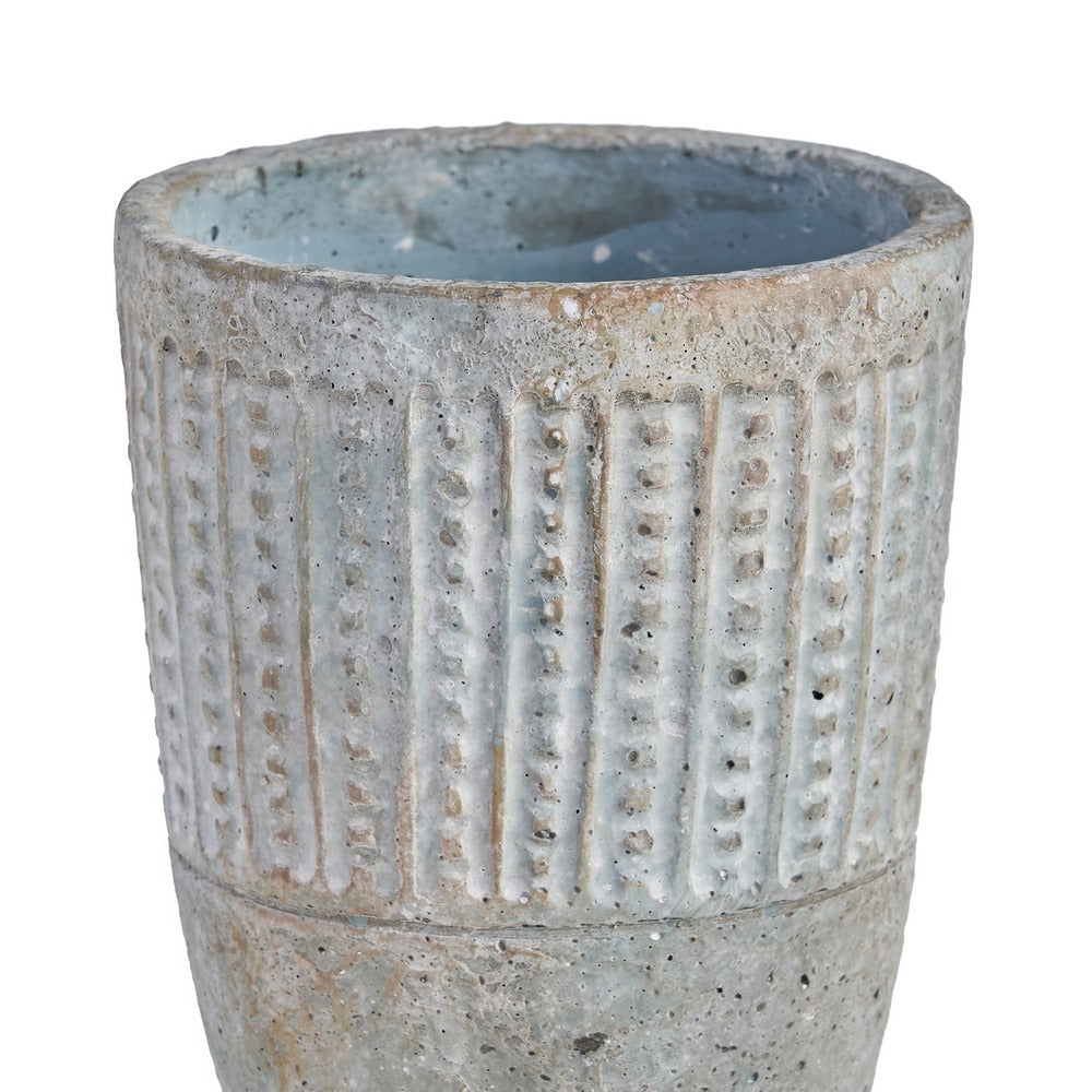CEMENT DECORATIVE PLANTER 12.50 X 12.50 X 16 CM