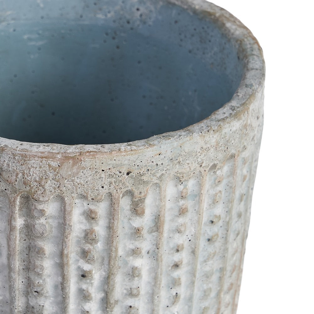 CEMENT DECORATIVE PLANTER 12.50 X 12.50 X 16 CM