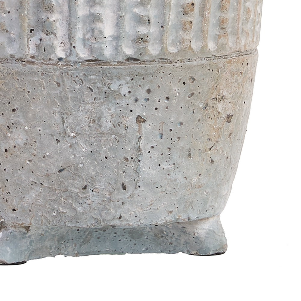CEMENT DECORATIVE PLANTER 12.50 X 12.50 X 16 CM