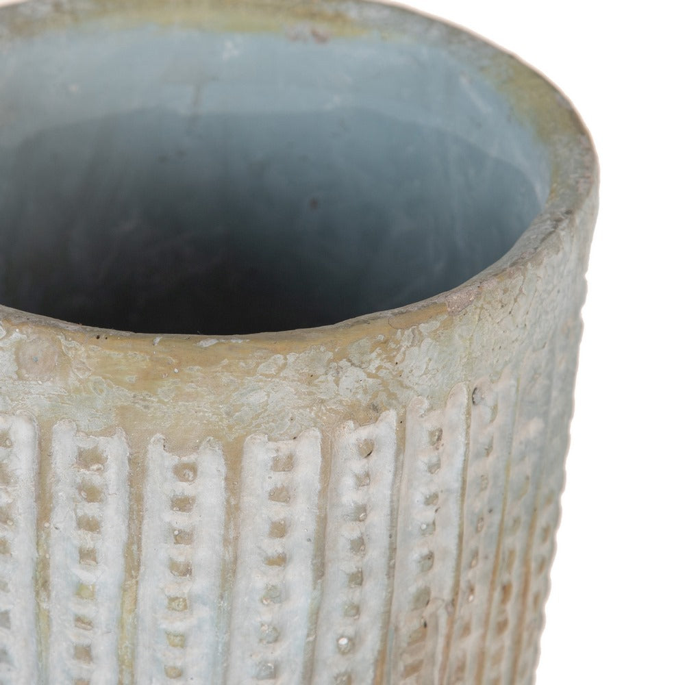 DECORATIVE CEMENT PLANTER 14 X 14 X 19.50 CM