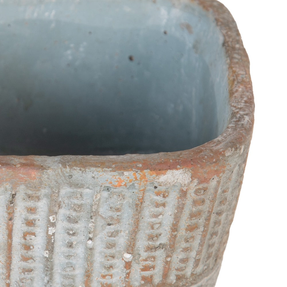 CEMENT DECORATIVE PLANTER 12 X 12 X 8.50 CM