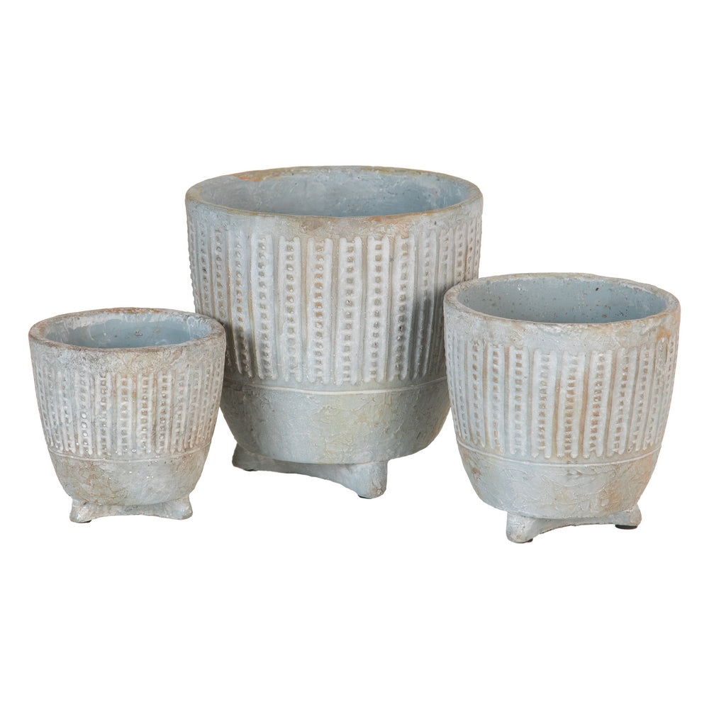 CEMENT DECORATIVE PLANTER 18.50 X 18.50 X 18 CM