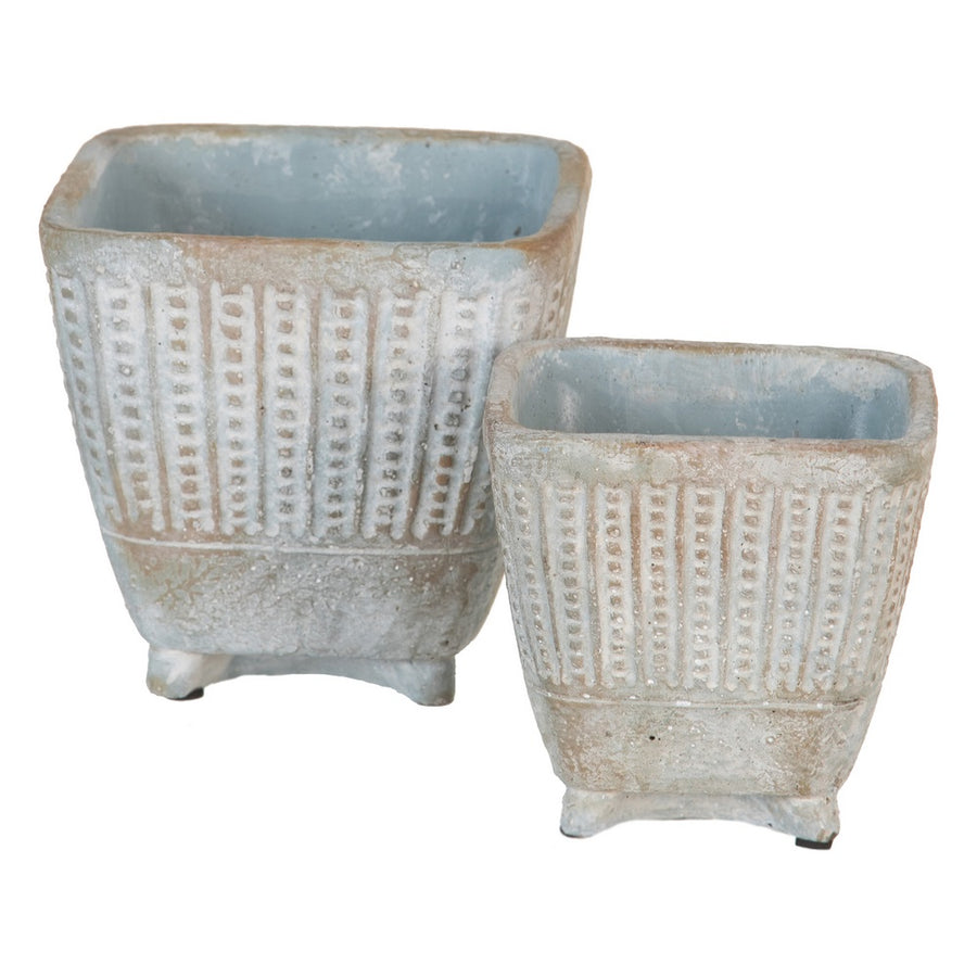 CEMENT DECORATIVE PLANTER 13 X 13 X 12.50 CM