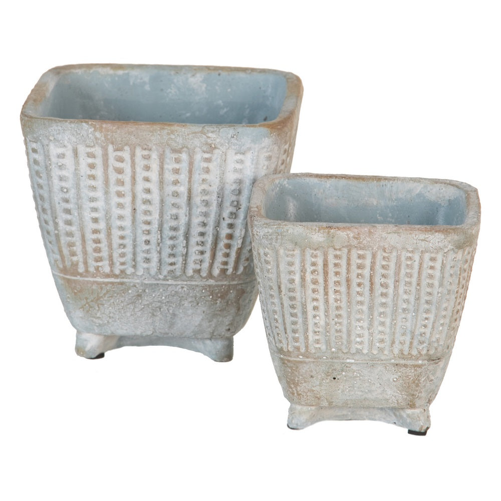 CEMENT DECORATIVE PLANTER 13 X 13 X 12.50 CM