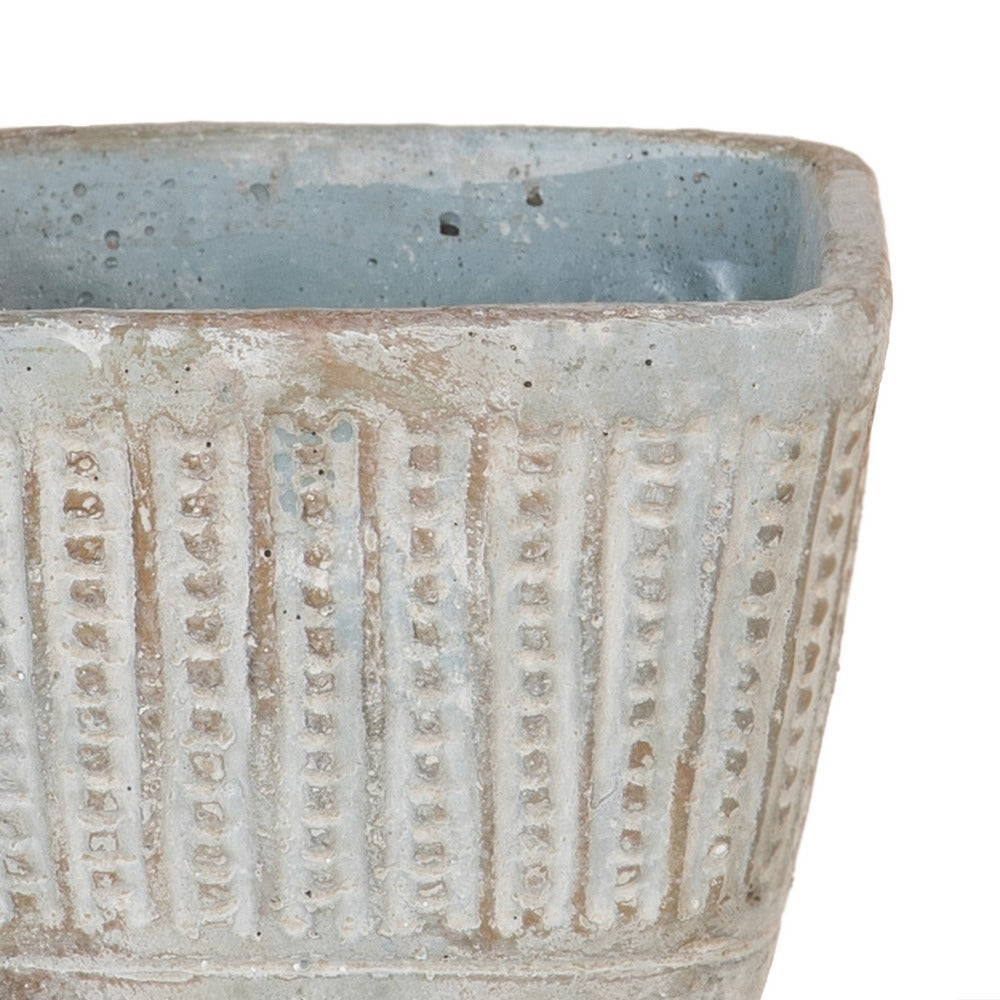 CEMENT DECORATIVE PLANTER 13 X 13 X 12.50 CM
