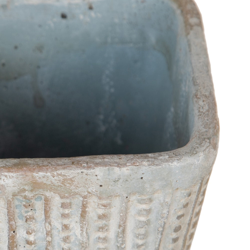 CEMENT DECORATIVE PLANTER 13 X 13 X 12.50 CM