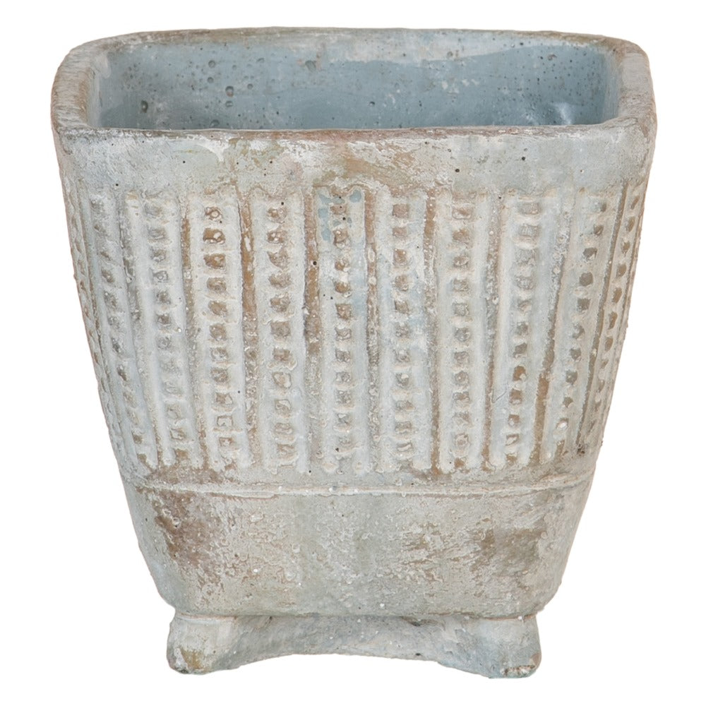 CEMENT DECORATIVE PLANTER 13 X 13 X 12.50 CM
