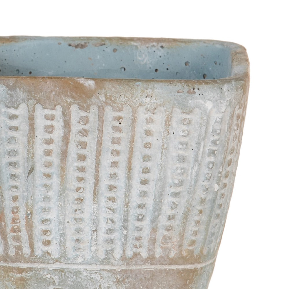 CEMENT DECORATIVE PLANTER 16.50 X 16.50 X 15.50 CM