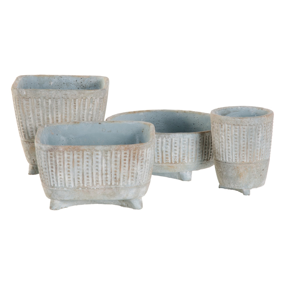 MACETERO CEMENTO DECORACIÓN 19,50 X 19,50 X 19 CM