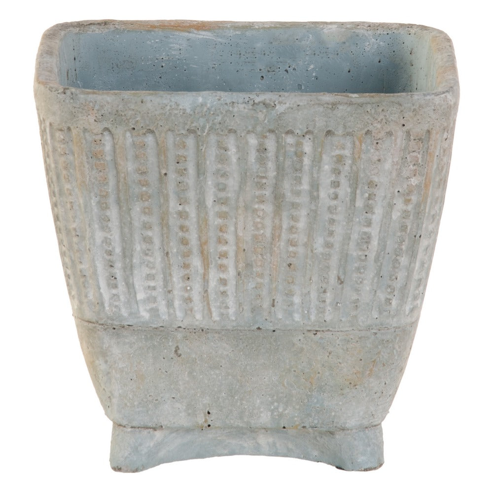 DECORATIVE CEMENT PLANTER 19.50 X 19.50 X 19 CM
