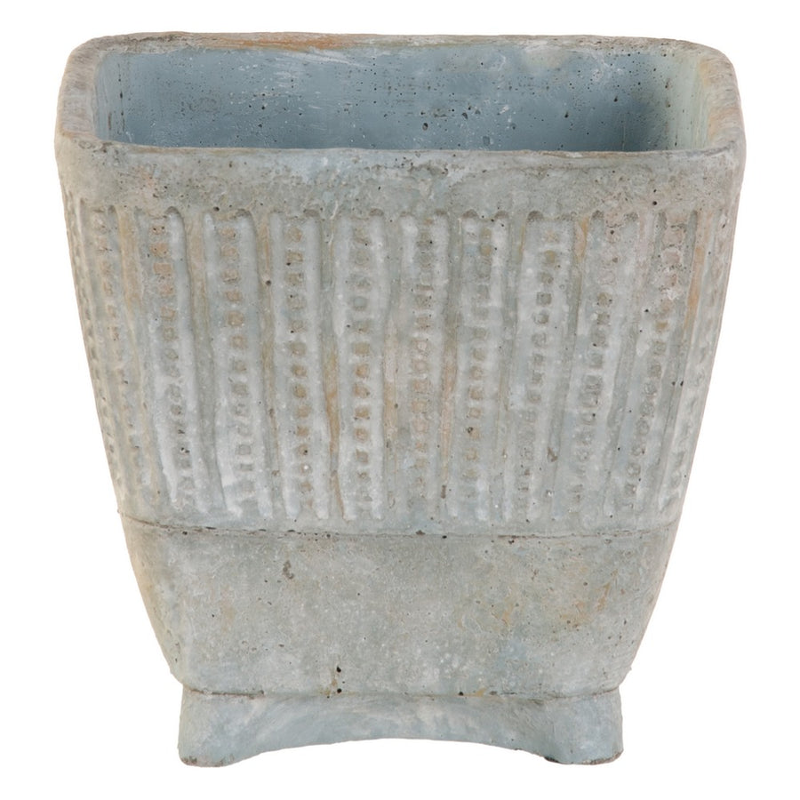 DECORATIVE CEMENT PLANTER 19.50 X 19.50 X 19 CM