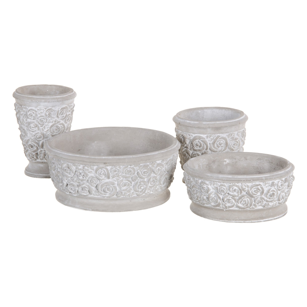 CEMENT PLANTER DECORATION 13 X 13 X 17.50 CM