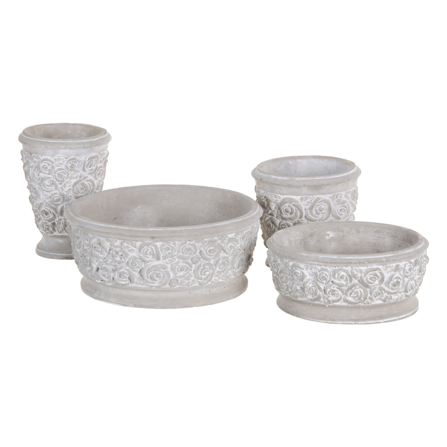 CEMENT PLANTER DECORATION 13 X 13 X 17.50 CM