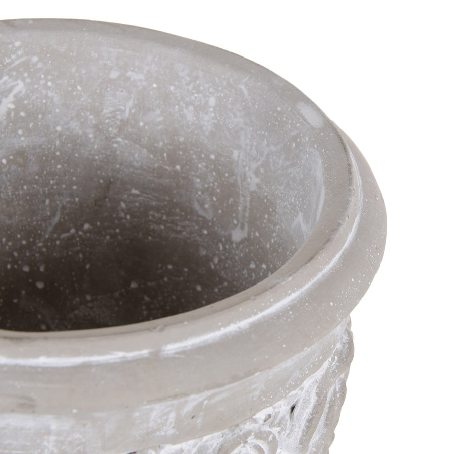 CEMENT DECORATIVE PLANT POT 15.50 X 15.50 X 23 CM