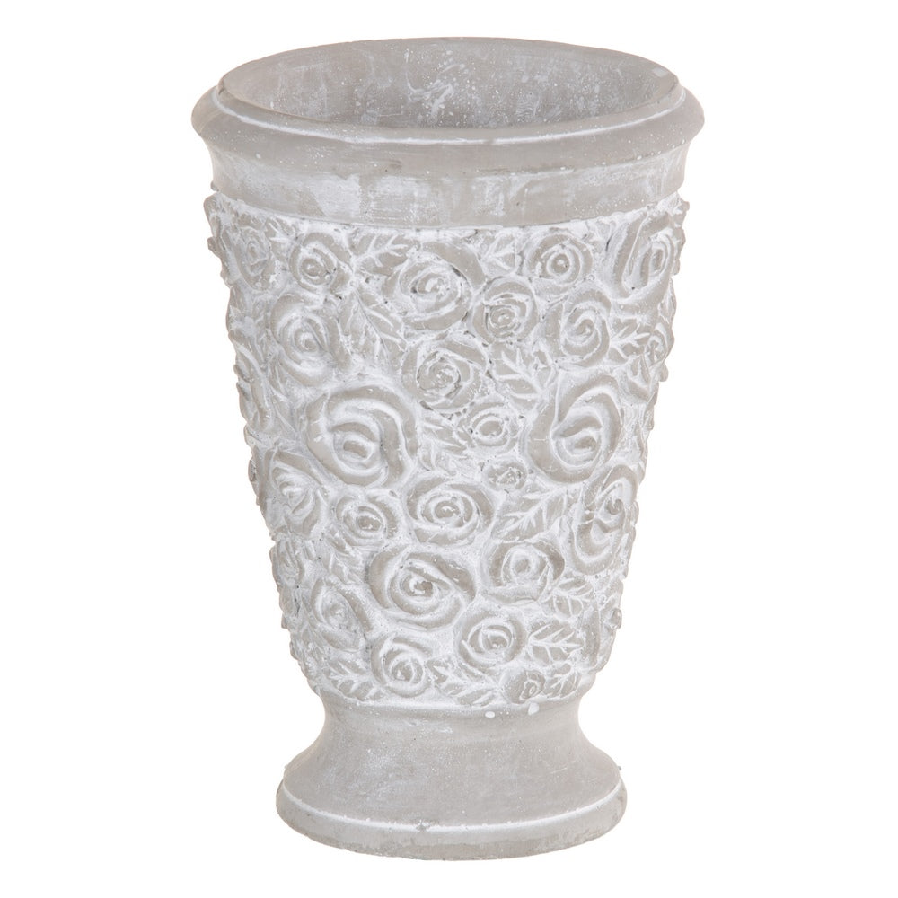 CEMENT DECORATIVE PLANT POT 15.50 X 15.50 X 23 CM