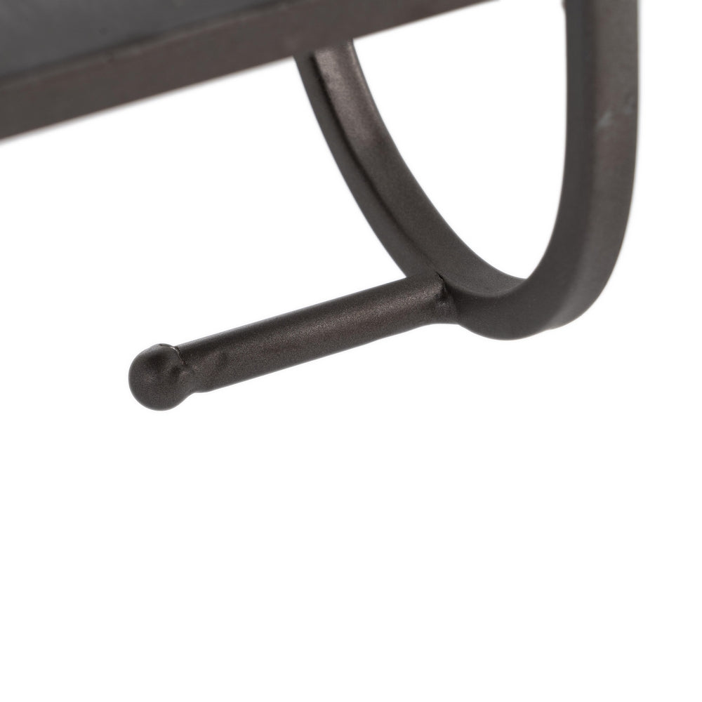 ESPEJO ESTANTE NEGRO METAL DECORACIÓN 51 X 14 X 80 CM