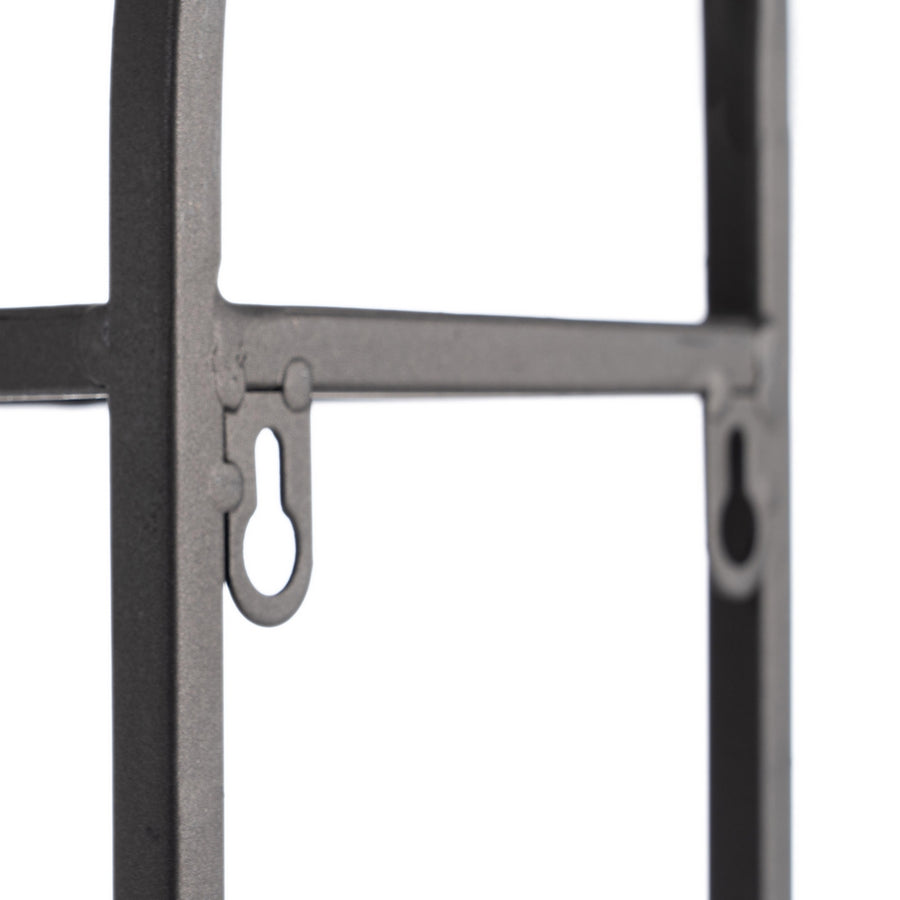 ESPEJO ESTANTE NEGRO METAL DECORACIÓN 51 X 14 X 80 CM
