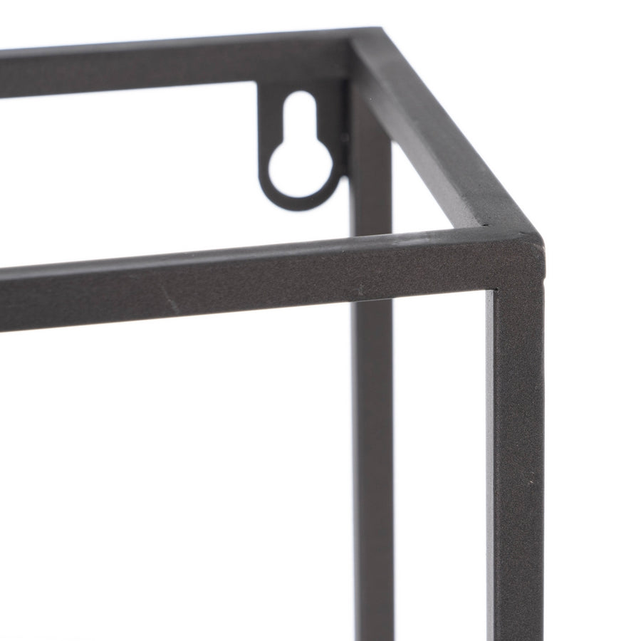 MACETERO ESTANTE ORO-NEGRO METAL 36 X 12 X 36 CM
