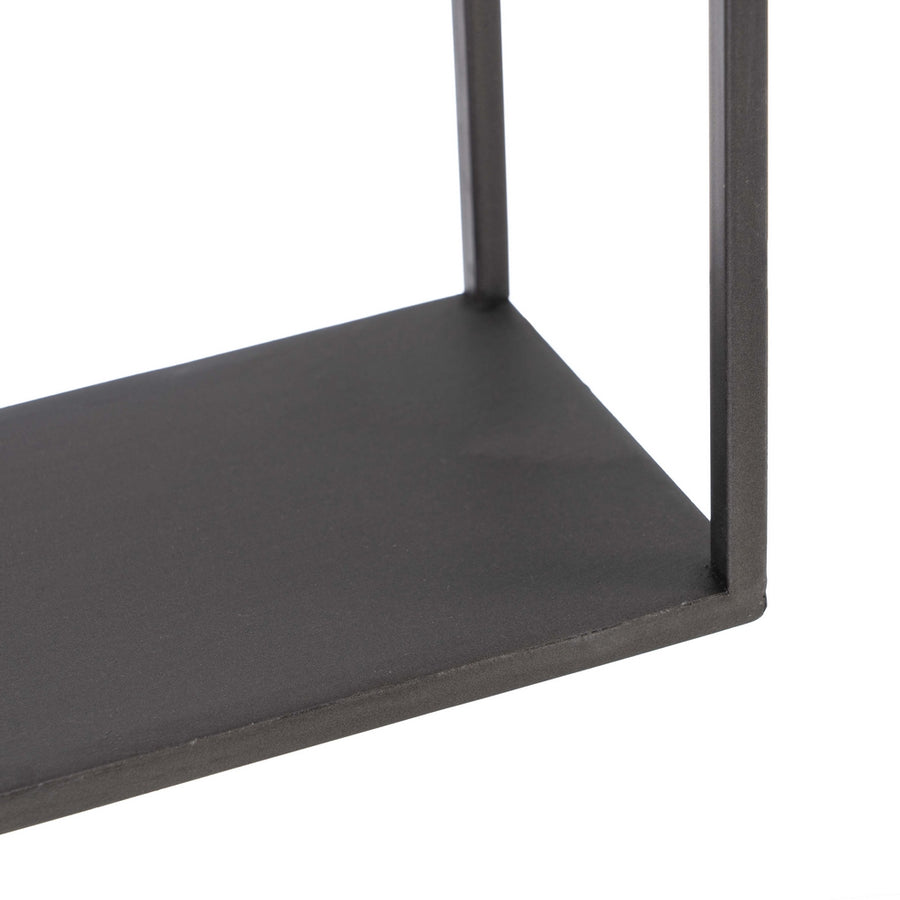 MACETERO ESTANTE ORO-NEGRO METAL 36 X 12 X 36 CM