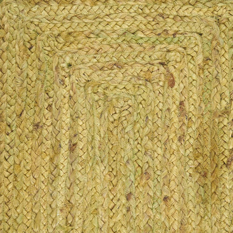 ALFOMBRA VERDE YUTE DECORACIÓN 170 X 70 CM