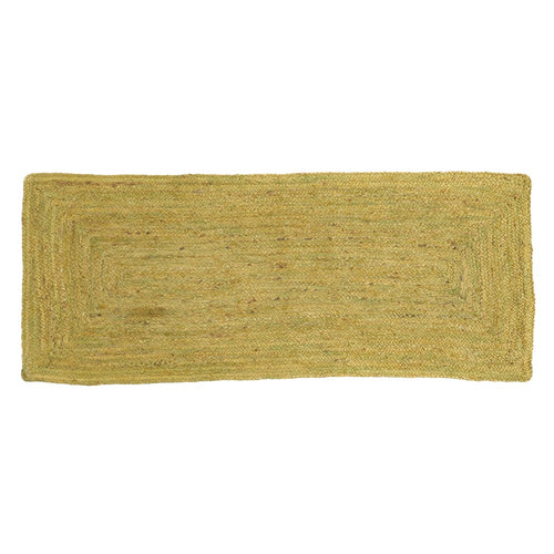 ALFOMBRA VERDE YUTE DECORACI�N 170 X 70 CM