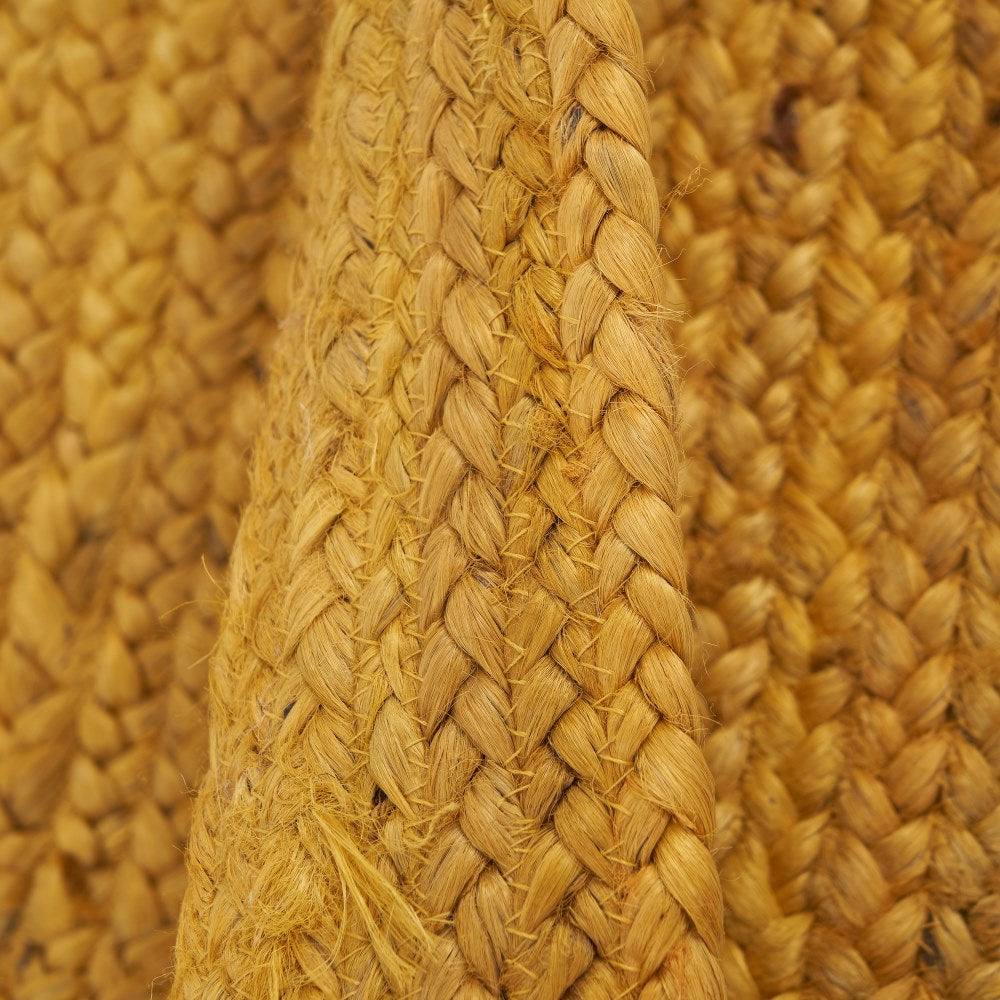 ALFOMBRA AMARILLO YUTE DECORACIÓN 170 X 70 CM